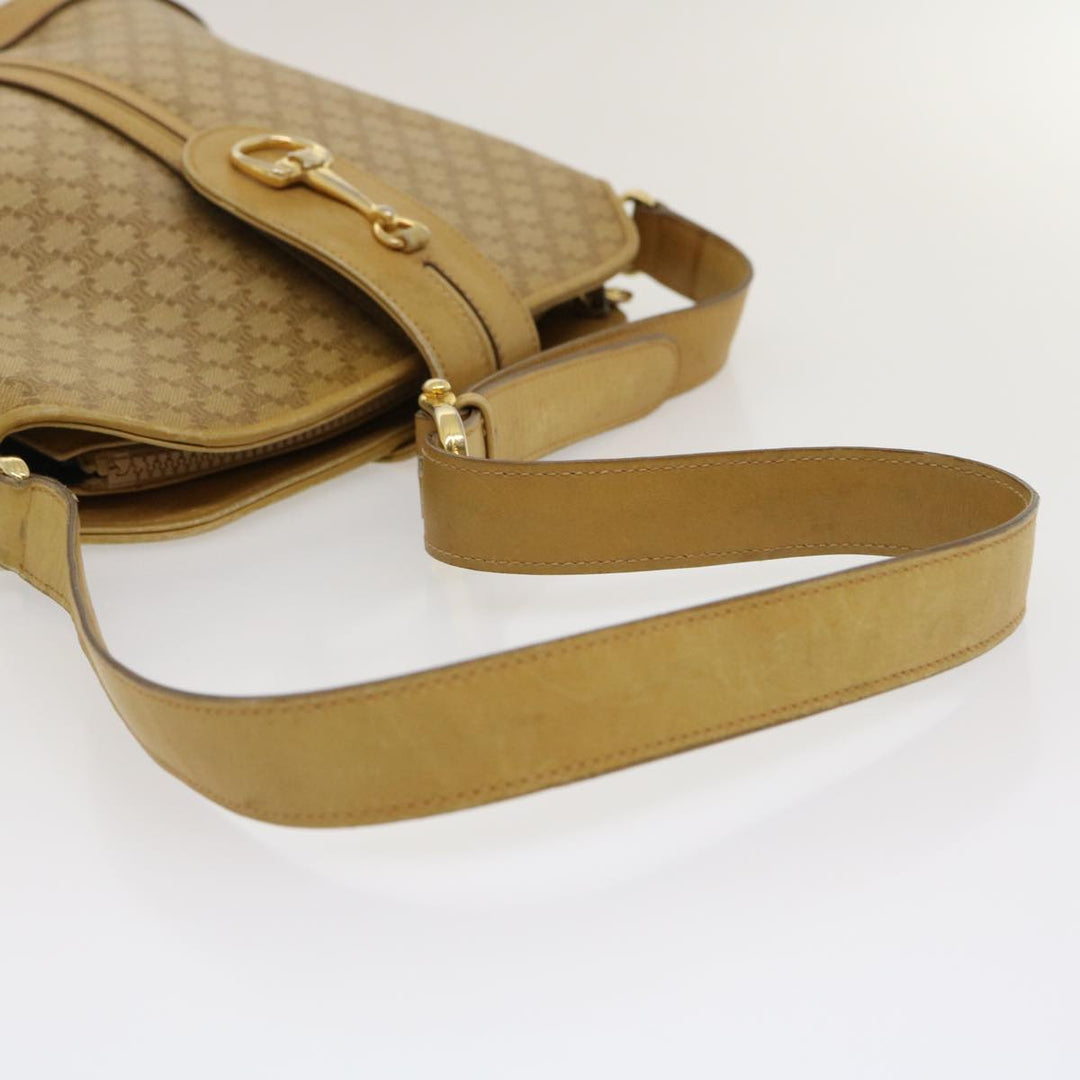 Celine Macadam Canvas Shoulder Bag Beige  29812