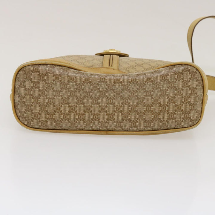Celine Macadam Canvas Shoulder Bag Beige  29812