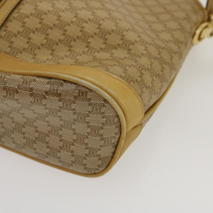 Celine Macadam Canvas Shoulder Bag Beige  29812