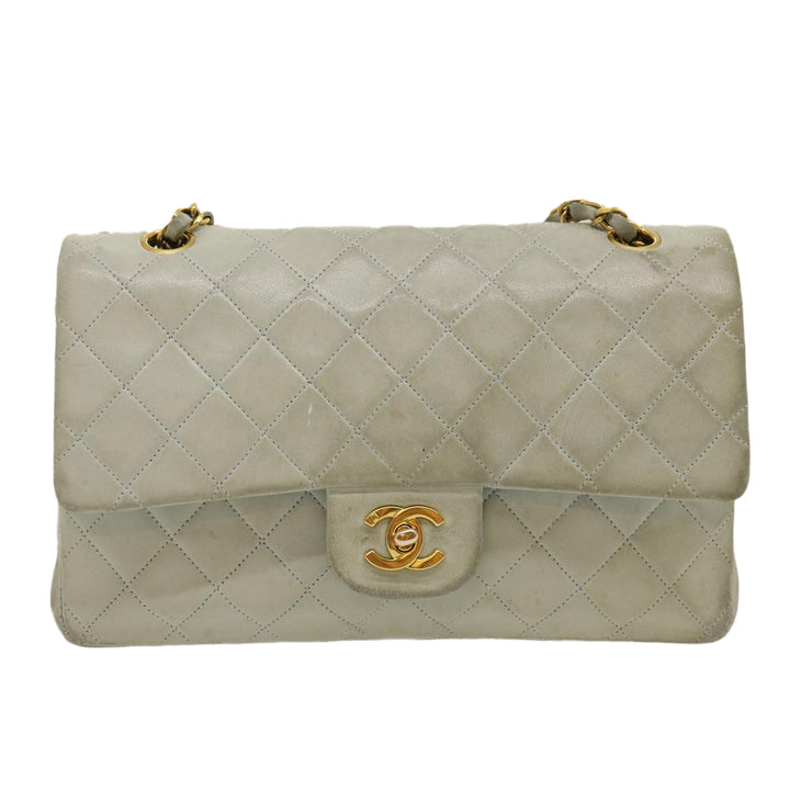 Top Quality Chanel Classic Matelasse 25 Double Chain New Shoulder Bag Lamb Skin Auth 29961A