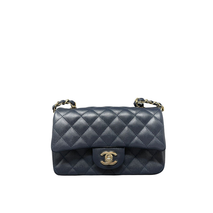 Top Quality Chanel Top Quality Chanel Caviar Quilted Mini Rectangular New - Dark Blue