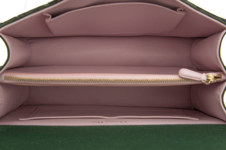 Top quality Diorama Green & Pink Velvet Oblique Handbag