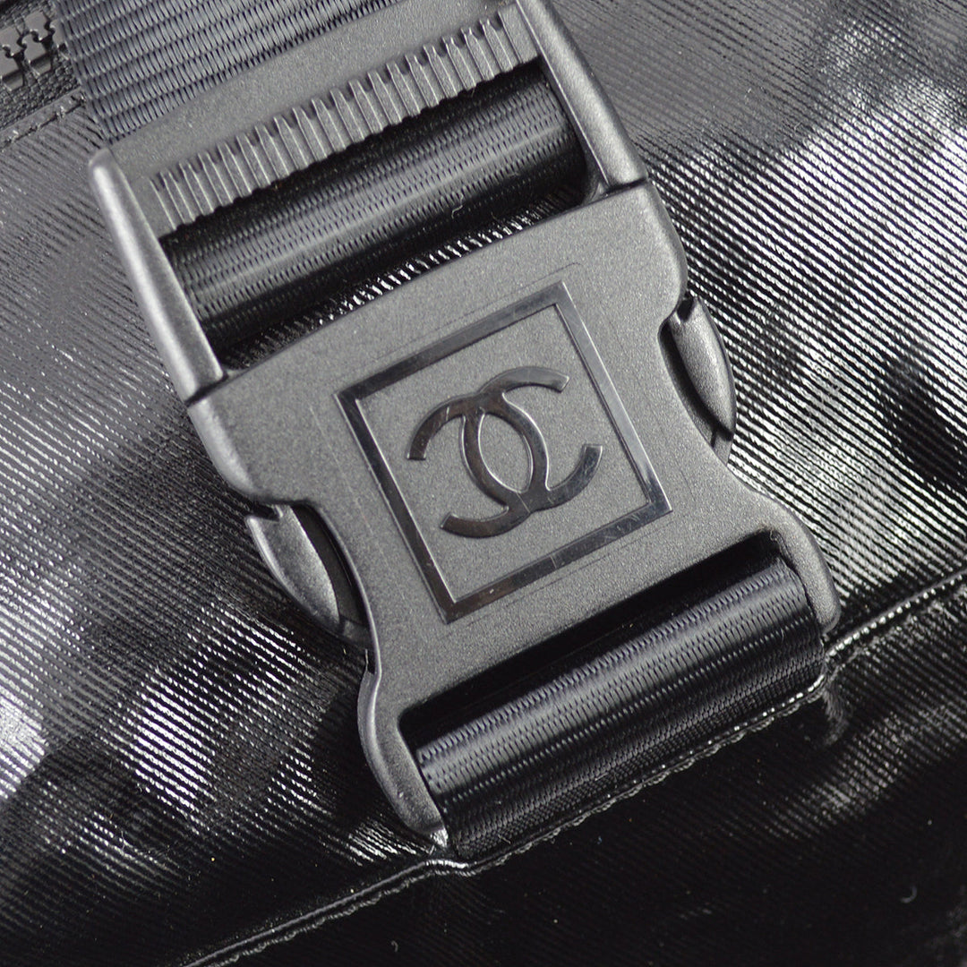 Top Quality Chanel 2006-2008 Sports Line Black Vinyl Gym Bag 35