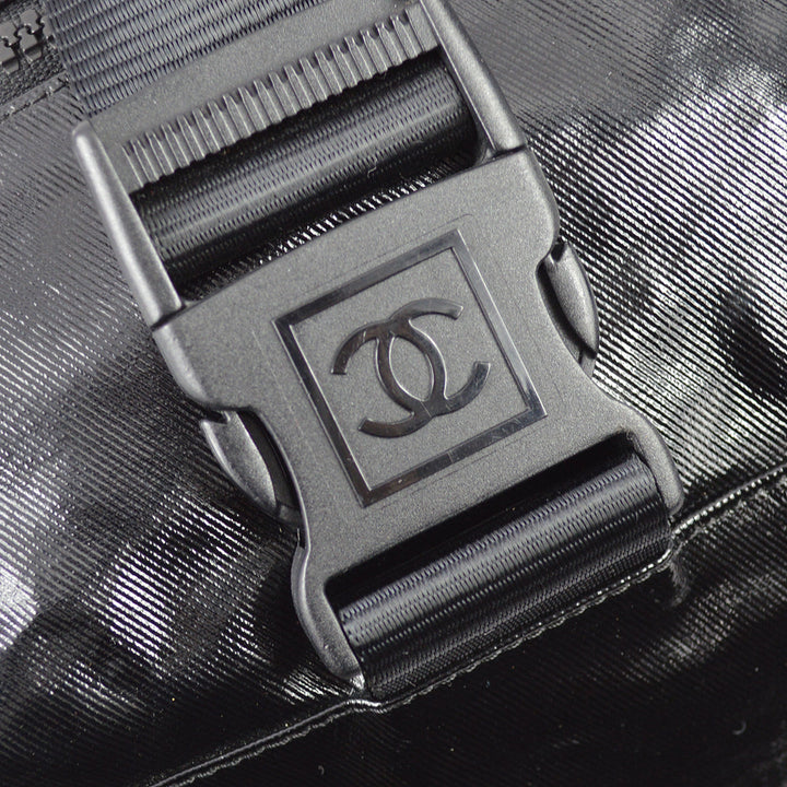 Top Quality Chanel 2006-2008 Sports Line Black Vinyl Gym Bag 35