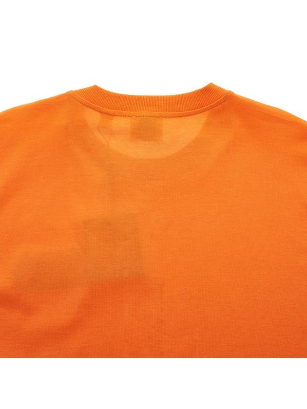 Burberry Logo Applique Short Sleeve T-Shirt Orange