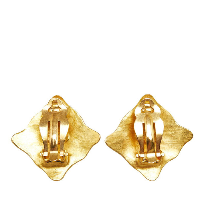 Top Quality Chanel Cocomark Striped Earrings Gold  Ladies Chanel