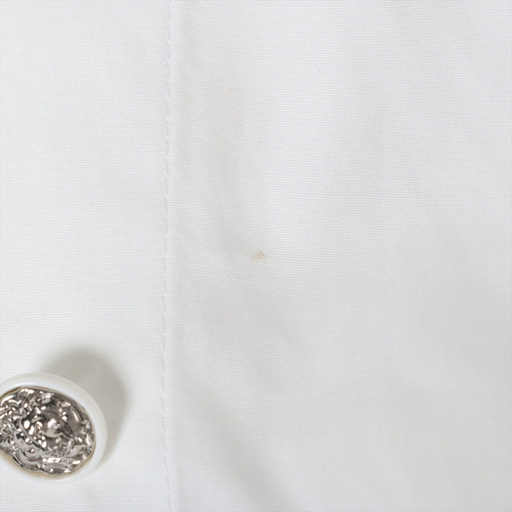 Top Quality Chanel Coconut Button Cotton X Silk  36  Black X White P73408