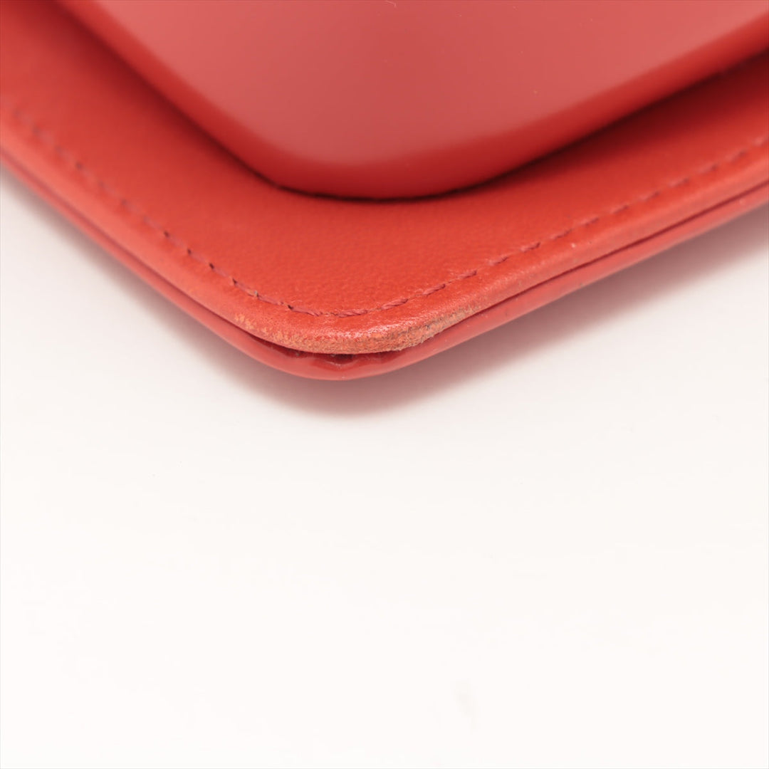 Top Quality Chanel Boy Top Quality Chanel Leather Chain Shoulder Bag Red Silver Gold