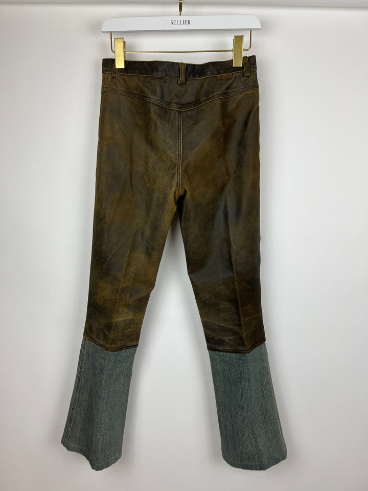 Top Quality Chanel 00/A Brown Panelled Denim Jeans Size FR 38 (UK 10)