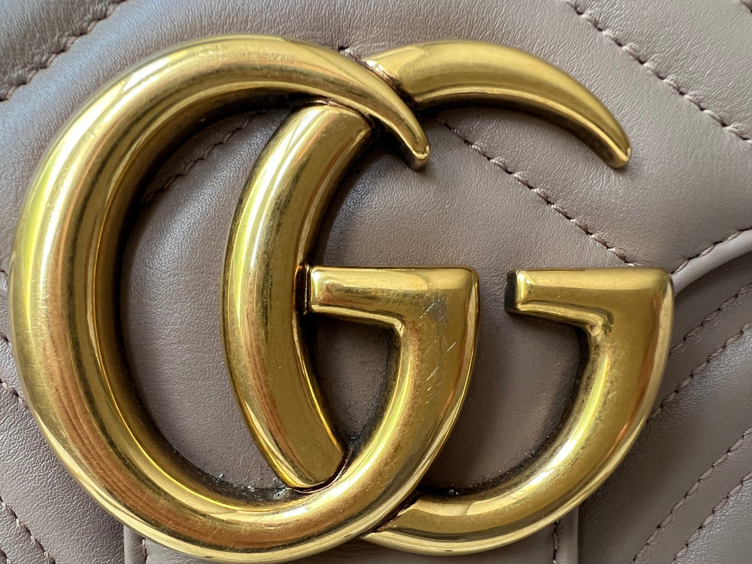 Gucci GG Dusty Pink Marmont Medium Shoulder Bag (RRP £2,070)