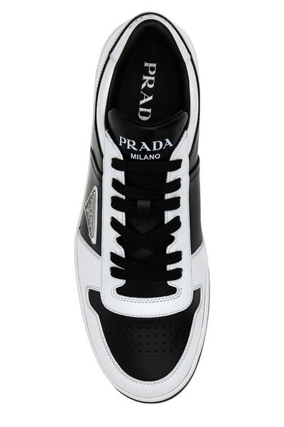 TRIANGLE LOGO PLAQUE RAFFIA SNEAKERS