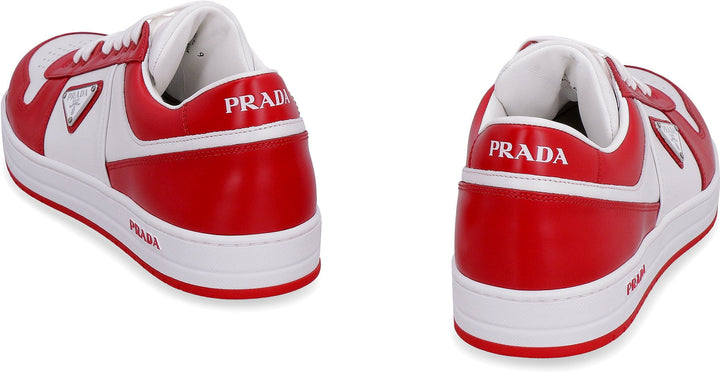 Prada Logo Patch Canvas Sneakers.