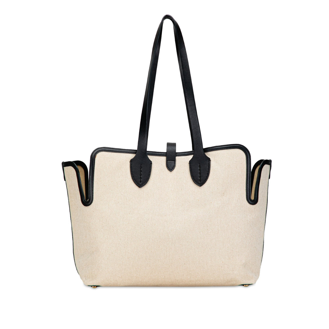 BURBERRY Soft Belt Canvas Tote Bag