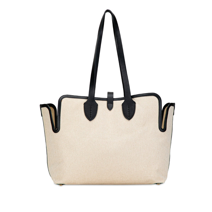 BURBERRY Soft Belt Canvas Tote Bag