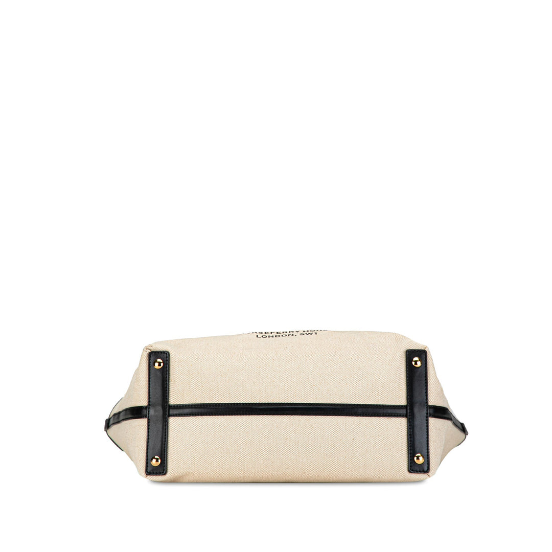 BURBERRY Soft Belt Canvas Tote Bag