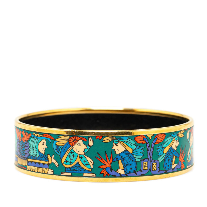 Top quality Hermes Astres Et Soleils Wide Enamel Bangle 65 Costume Bracelet