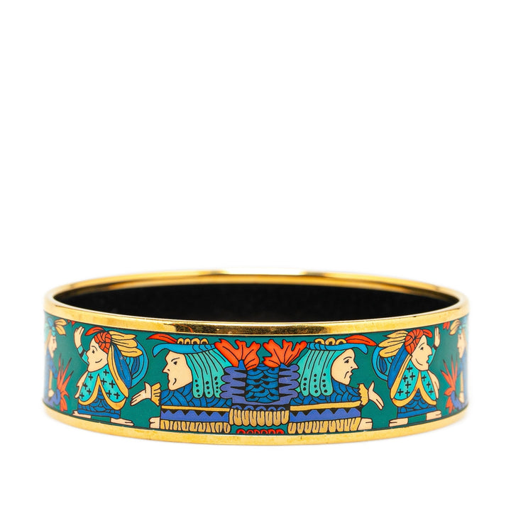 Top quality Hermes Astres Et Soleils Wide Enamel Bangle 65 Costume Bracelet