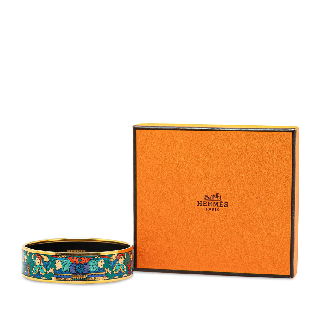 Top quality Hermes Astres Et Soleils Wide Enamel Bangle 65 Costume Bracelet