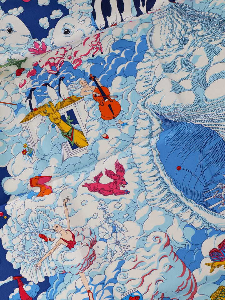 Hermes Blue 90x90cm Scarf.