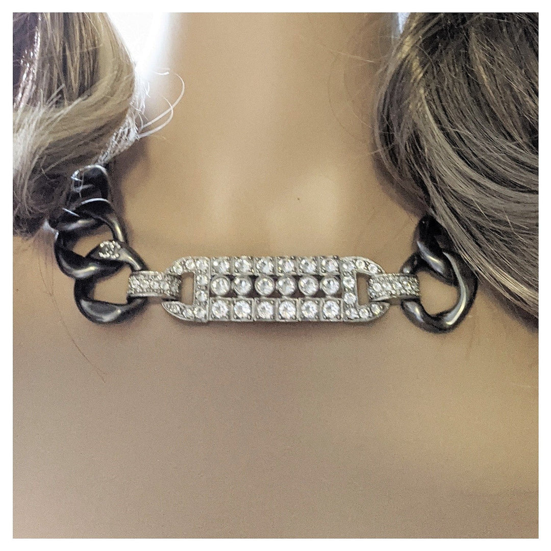 Top Quality Chanel trass & Ruthenium Metal Chain Necklace