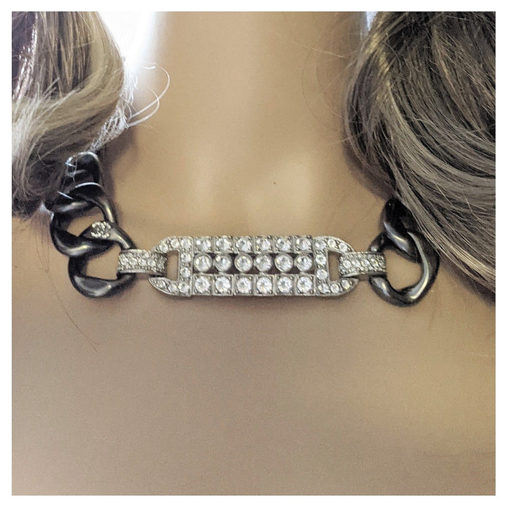 Top Quality Chanel trass & Ruthenium Metal Chain Necklace