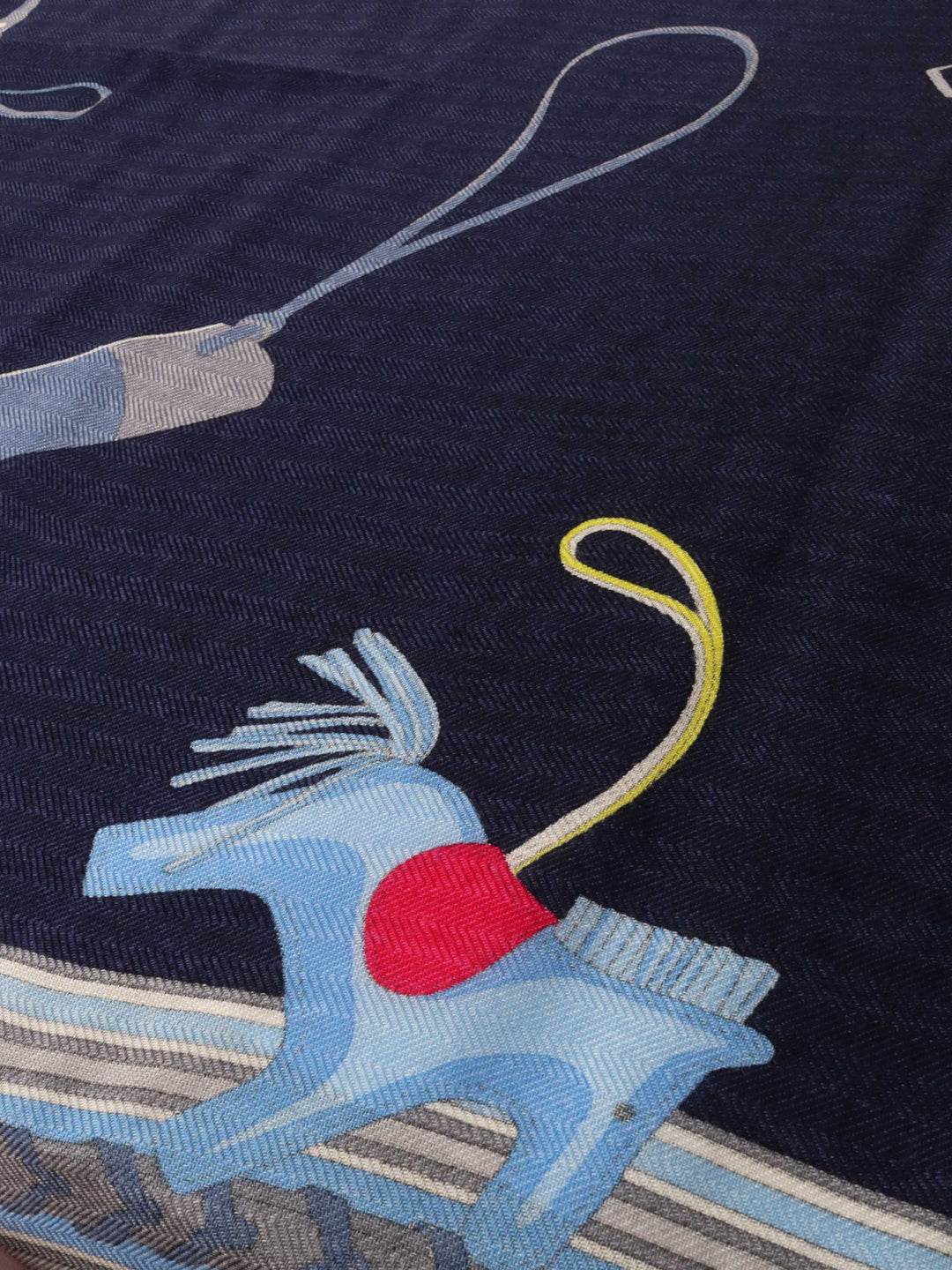 Hermes Et Gris Gris Cashmere Scarf.