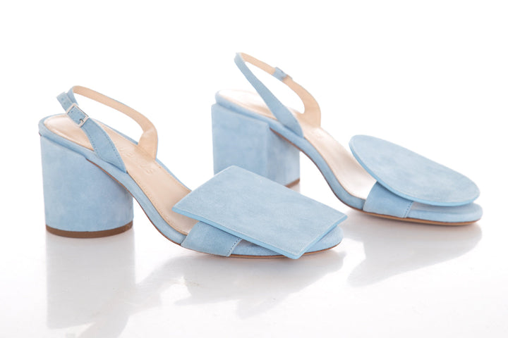 Jacquemus Light Blue Suede Sandals SZ 37