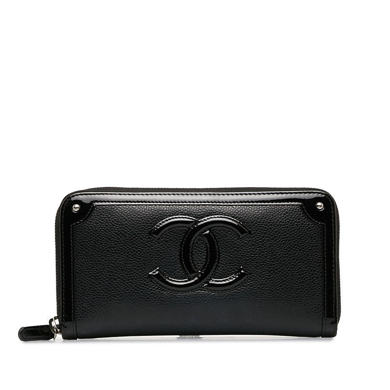 Top Quality Chanel Coco Long Wallet Black Leather  Chanel