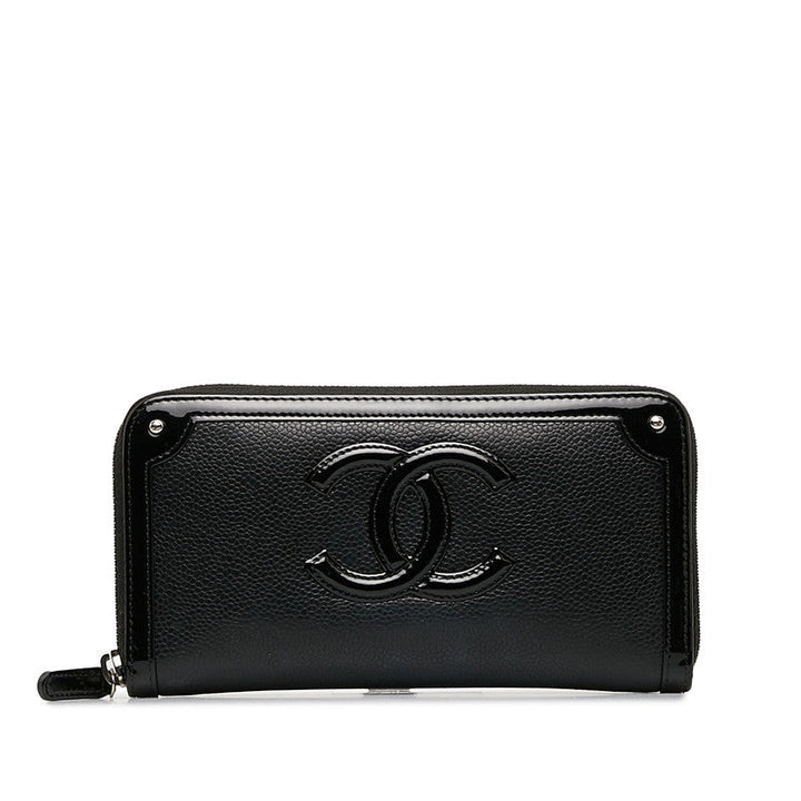 Top Quality Chanel Coco Long Wallet Black Leather  Chanel