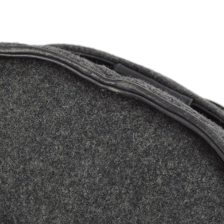 Top Quality Chanel 1991-1994 Gray Felt Shoulder Bag