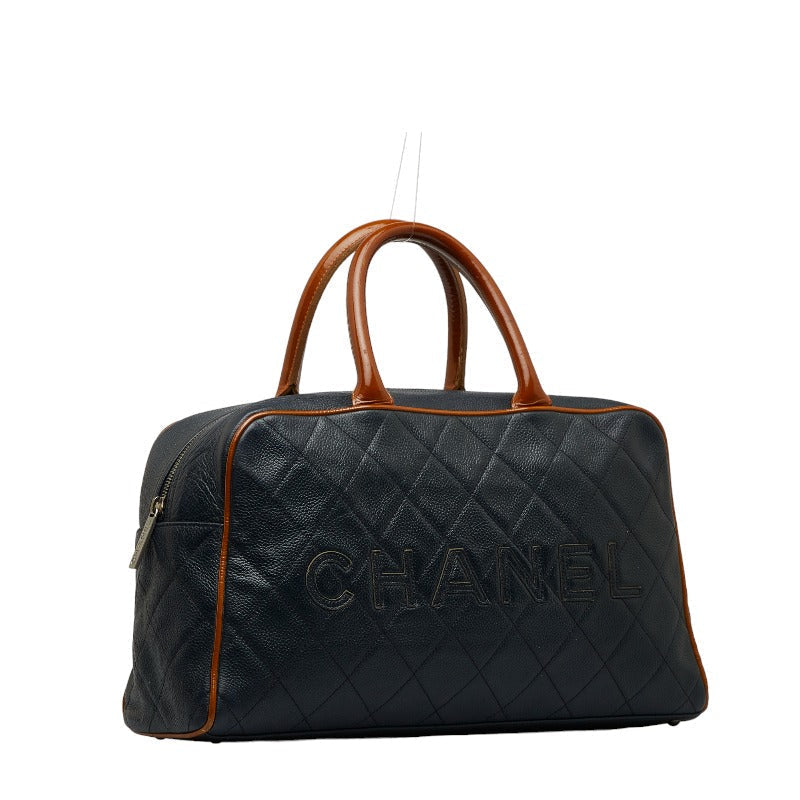 Top Quality Chanel Brown Caviar Bowling Bag 27