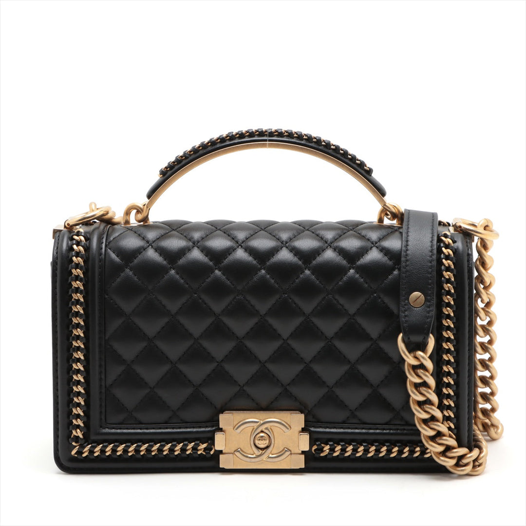 Top Quality Chanel Boy Top Quality Chanel  Chain Shoulder Bag Black G