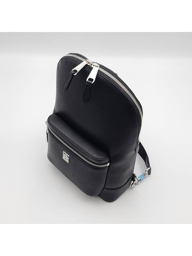 Burberry Logo Grained Leather Cross Bag Black