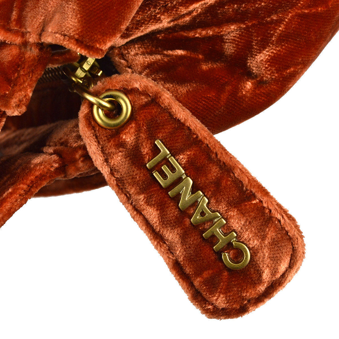 Top Quality Chanel 1997-1999 Brown Velvet Handbag