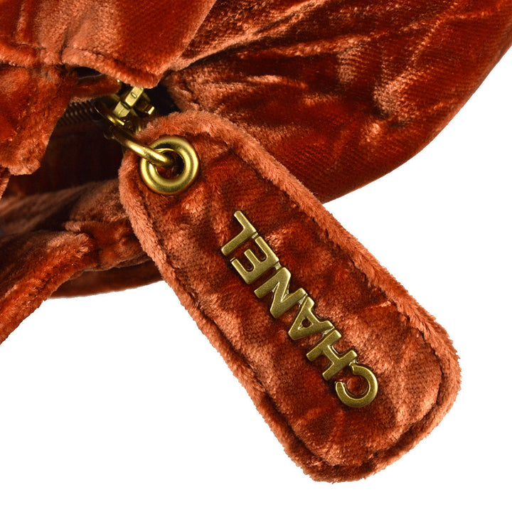 Top Quality Chanel 1997-1999 Brown Velvet Handbag