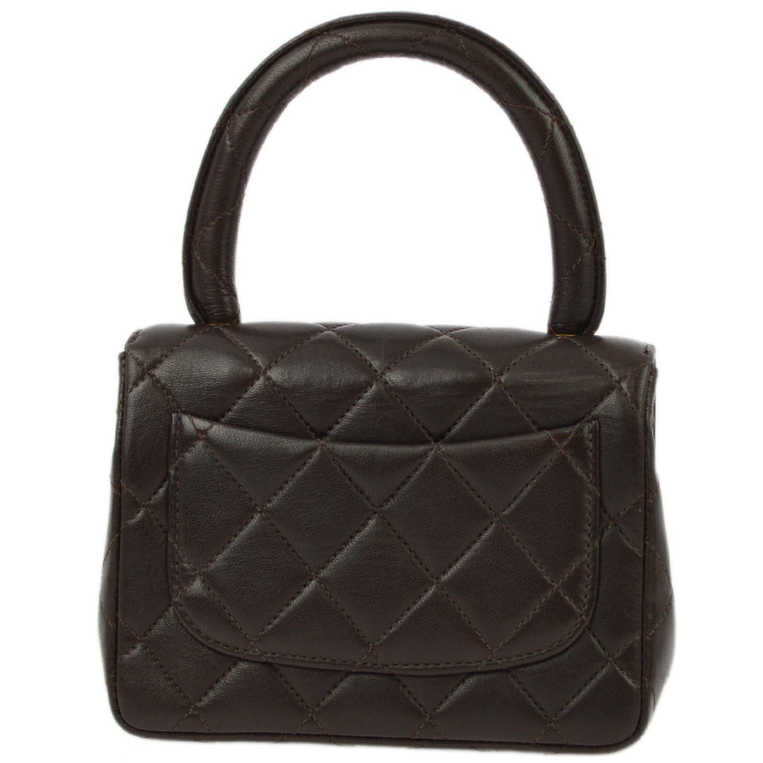 Top Quality Chanel Brown Lambskin Classic Flap Micro Handbag