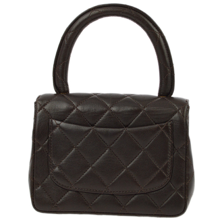 Top Quality Chanel Brown Lambskin Classic Flap Micro Handbag