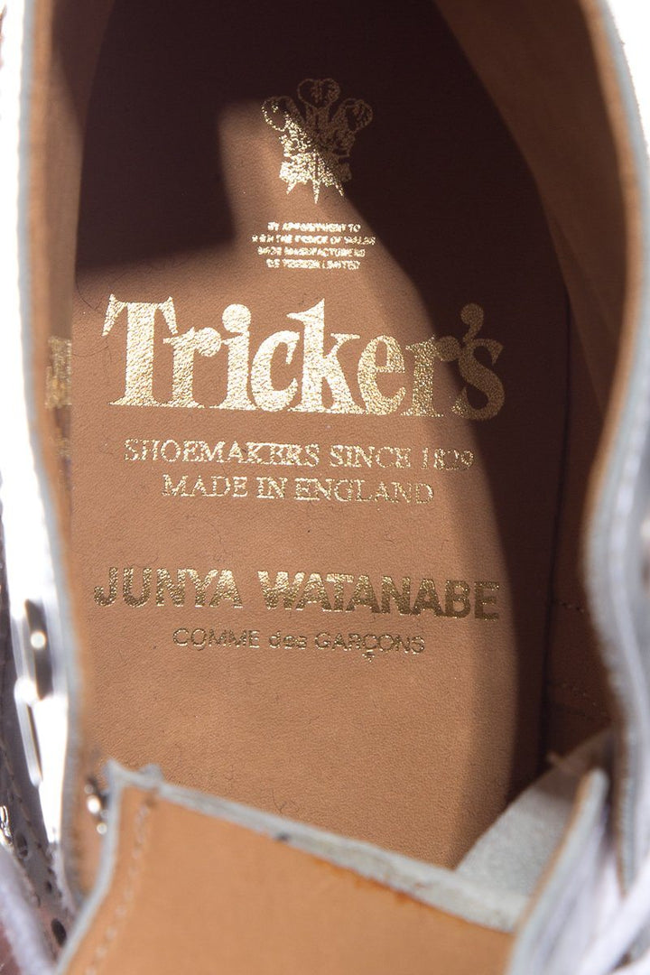JUNYA WATANABE COMME DES GARCONS X Tricker's Silver Boots SZ 6 NWT