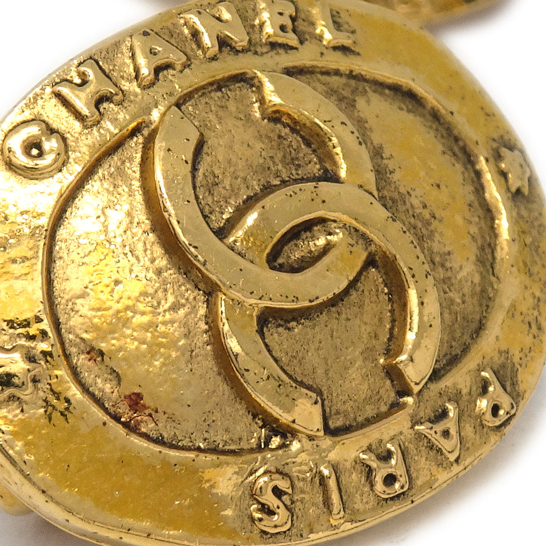 Top Quality Chanel Oval Earrings Clip-On Gold 2842/28