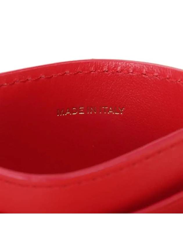 Burberry TB Quilted Card Wallet Red