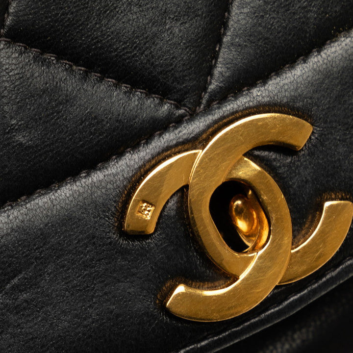 Top Quality Chanel Diana Flap Medium in Lambskin Black