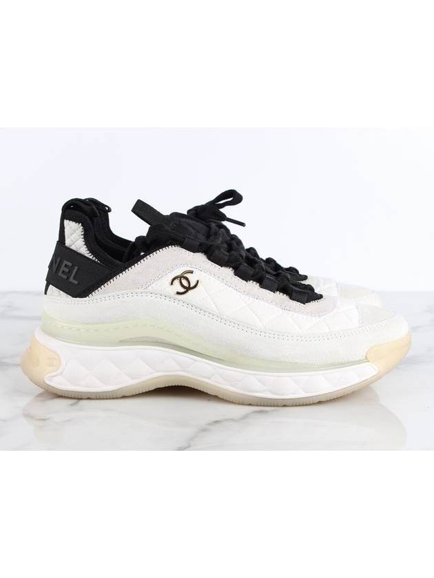 Mixed fiber quilting sneakers 36 5 Chanel