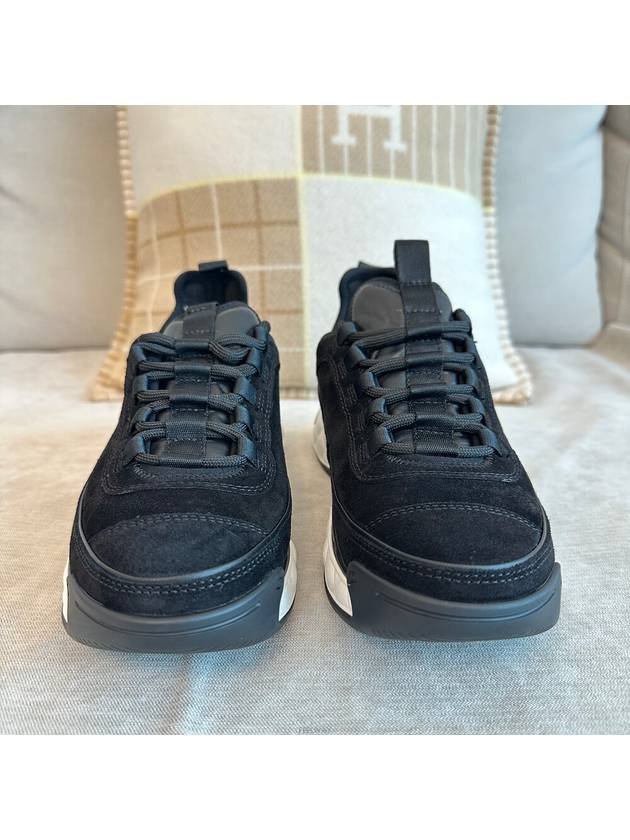 Mixed fiber women s sneakers black Chanel