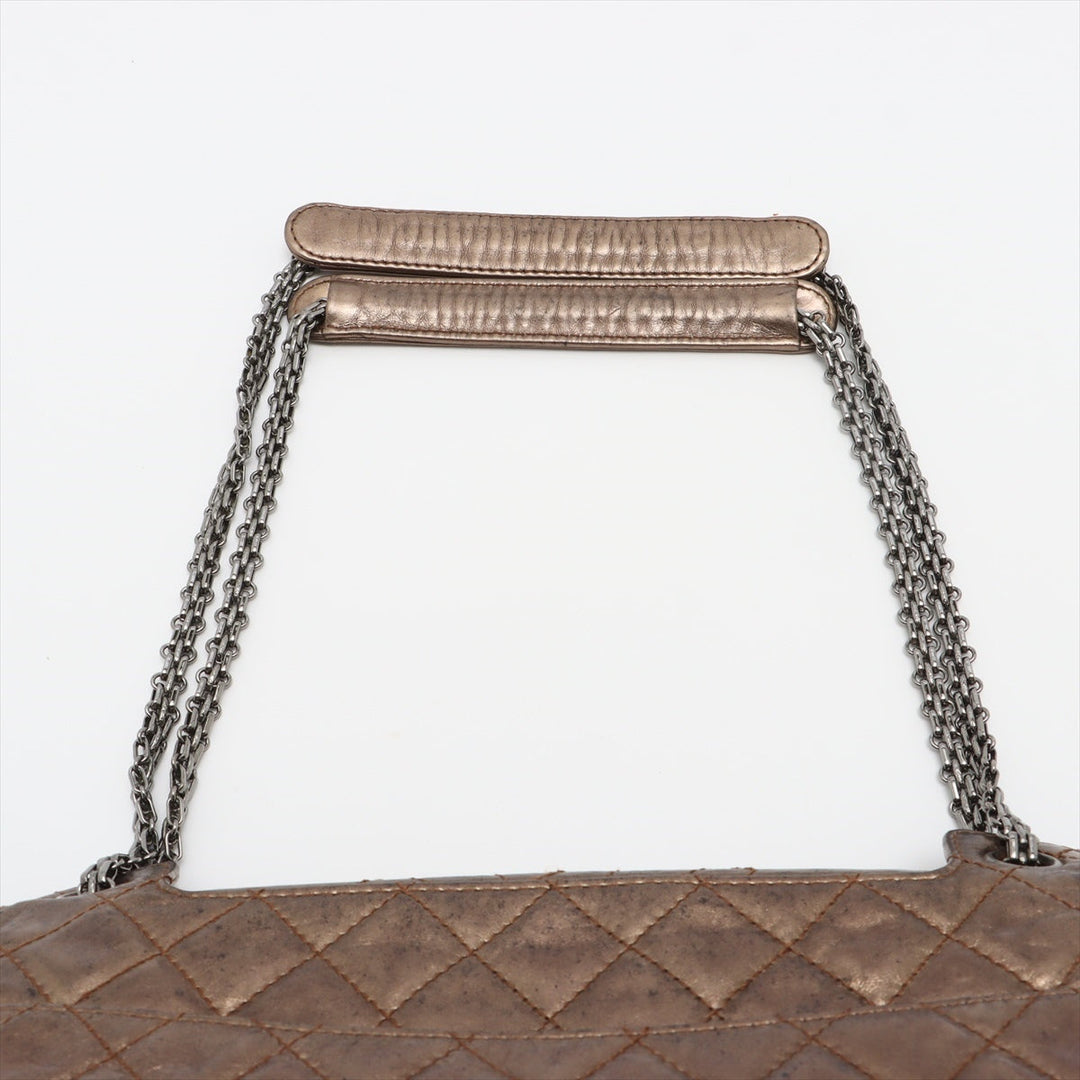 Top Quality Chanel Matrasse Leather Chain Shoulder Bag 2.55 Gold Silver Gold