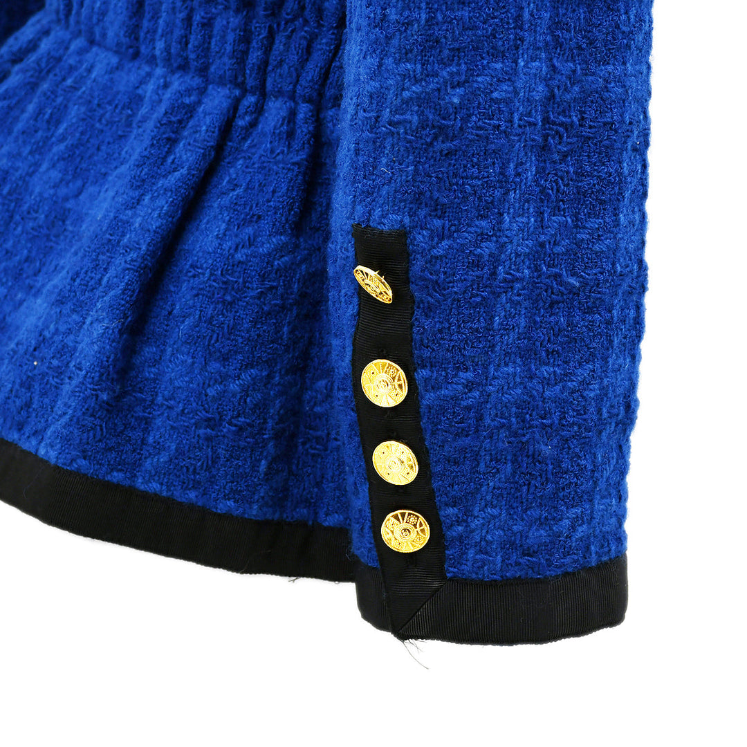Top Quality Chanel Single Breasted Jacket Blue 20 #36