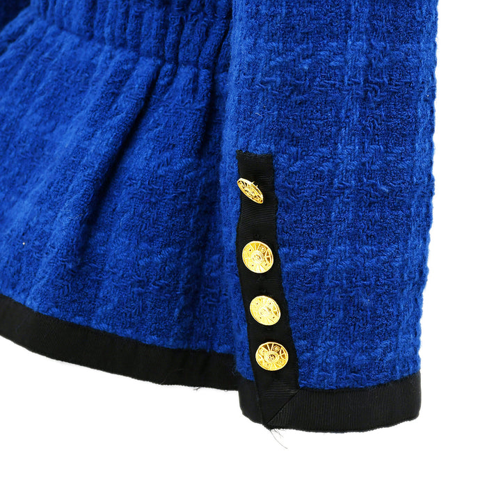 Top Quality Chanel Single Breasted Jacket Blue 20 #36