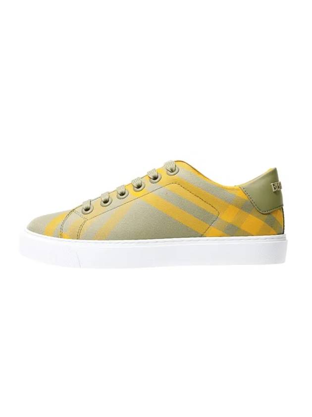 Burberry Check Cotton Low Top Sneakers Yellow