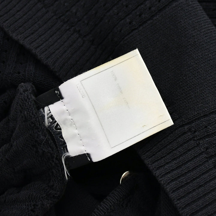 Top Quality Chanel Short Sleeve Sweater Knit Tops Black 02P #38