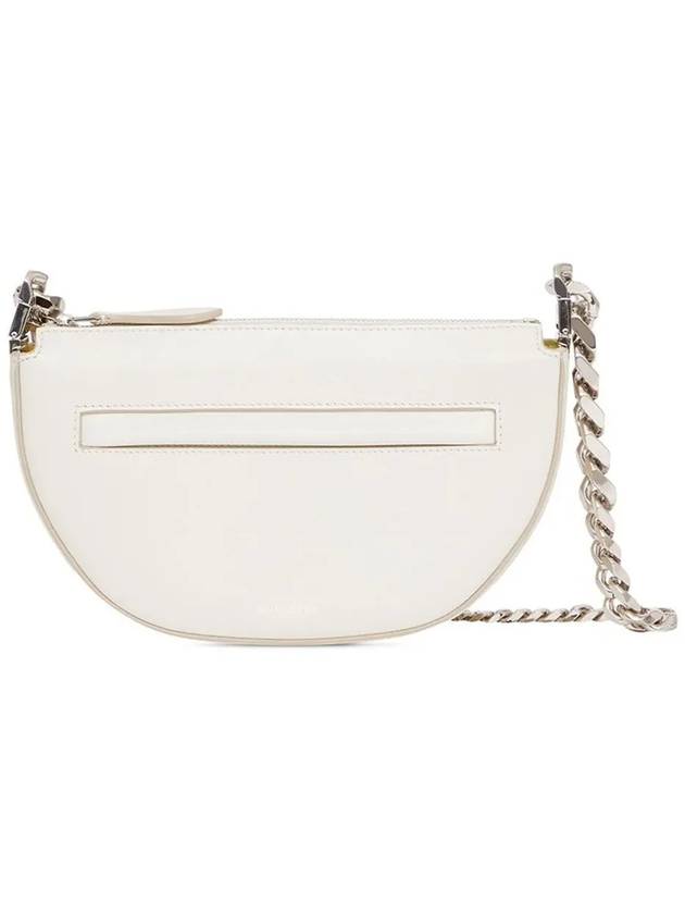 Burberry Olympia Zipper Chain Mini Shoulder Bag White