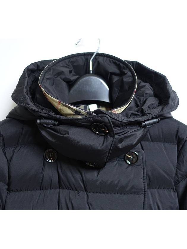 Burberry WoMen's Double Breasted Hooded Padded Black